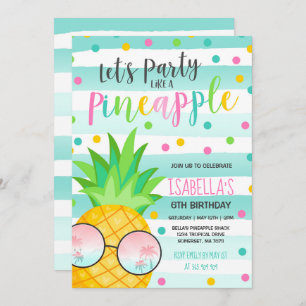 Party wie Ananas zum Geburtstag Einladung