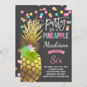 Party wie Ananas zum Geburtstag Einladung
