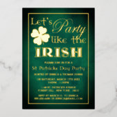 Party wie das Irish St. Patrick's Day Party real Folieneinladung (Vorderseite)