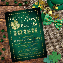 Party wie das Irish St. Patrick's Day Party real Folieneinladung