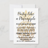 Party wie ein Ananas-Junggeselinnen-Abschied Einladung (Vorderseite)