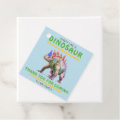 Party wie ein Dinosaurier Danke Personalisiert Geschenkanhänger (Beispiel)