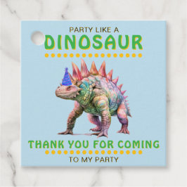 Party wie ein Dinosaurier Danke Personalisiert Geschenkanhänger