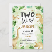 Party wie ein Dinosaurier, Dinosaurier Geburtstag Einladung (Vorderseite)