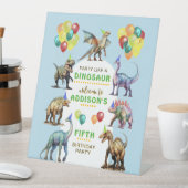 Party wie ein Dinosaurier farbenfrohe Willkommensz Sockelschild (In Situ)