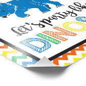 Party wie ein Dinosaurier-Zeichen | 8x10 Print Fotodruck (Ecke)