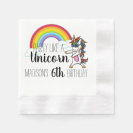 Party wie ein Einhorn Rainbow zum Geburtstag Serviette