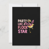 Party wie ein Flock Star Funny Flamingo Einladung (Vorderseite)