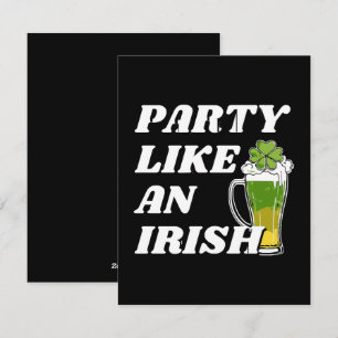 Party wie ein Irin Feiertagskarte