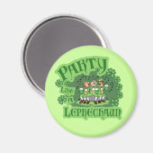 Party wie ein Leprechaun Magnet (Vorderseite/Rückseite)