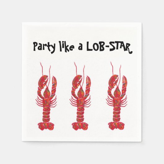 Party wie ein Lob-Star Napkins Serviette (Vorderseite)