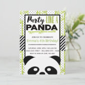 Party wie ein Panda Kindergeburtstag Einladung (Stehend Vorderseite)