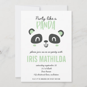 Party wie ein Panda leuchtend bunt Geburtstag