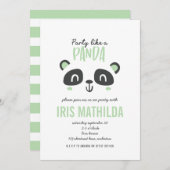 Party wie ein Panda leuchtend bunt Geburtstag (Vorne/Hinten)