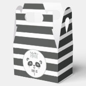 Party wie ein Panda leuchtend bunt Geburtstag Geschenkschachtel (Geöffnet)