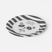 Party wie ein Panda leuchtend bunt Geburtstag Pappteller (Schrägansicht)