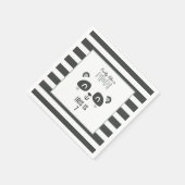 Party wie ein Panda leuchtend bunt Geburtstag Serviette (Ecke)