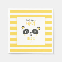 Party wie ein Panda leuchtend bunt Geburtstag Serviette