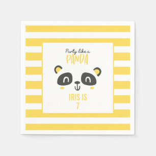 Party wie ein Panda leuchtend bunt Geburtstag Serviette