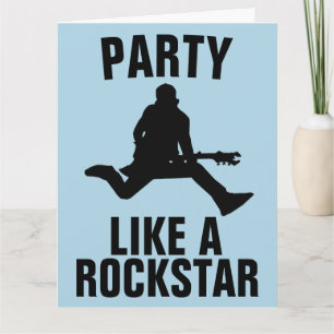 PARTY WIE EIN ROCK STAR GEBURTSTAG Grußkarte Karte