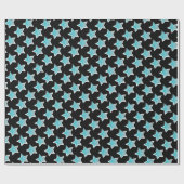 Party wie ein Rockstar - Blue Star Wrapping Paper Geschenkpapier (Flach)