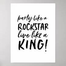 Party wie ein Rockstar, der Typografie inspiriere