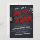 Party wie ein Rockstar Einladung (Vorderseite)