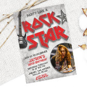 Party wie ein Rockstar mit Bild Einladung