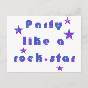 Party wie ein RockSTAR Postkarte
