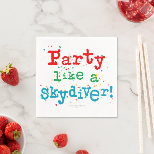 Party wie ein SKYDIVER! Serviette (Beispiel)
