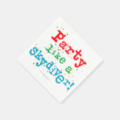 Party wie ein SKYDIVER! Serviette (Ecke)