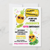 Party wie ein tropischer Ananas Geburtstag Einladung (Vorderseite)