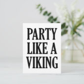 Party wie ein Viking Postkarte (Stehend Vorderseite)
