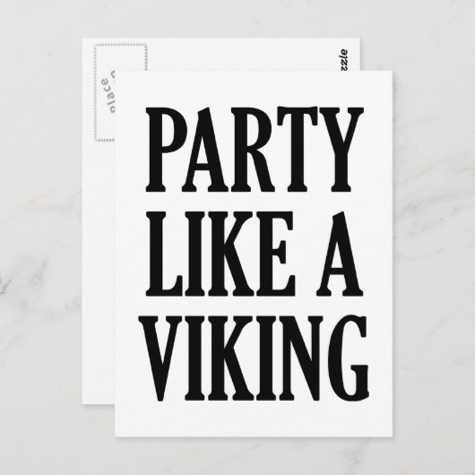 Party wie ein Viking Postkarte (Vorne/Hinten)