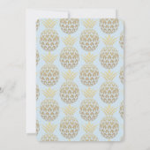 Party wie eine Ananas Blue Baby Dusche Einladung (Rückseite)