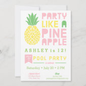 Party wie eine Ananas-Einladung Einladung (Vorderseite)