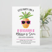 Party wie eine Ananas-Geburtstagsparty Einladung (Stehend Vorderseite)