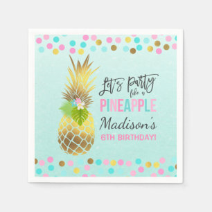 Party wie eine Ananas Geburtstagsparty Napkin Serviette