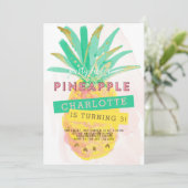 Party wie eine Ananas zum Geburtstag Einladung (Stehend Vorderseite)