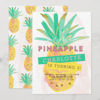 Party wie eine Ananas zum Geburtstag Einladung
