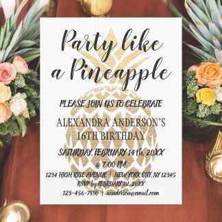 Party wie eine Ananas zum Geburtstag Einladung