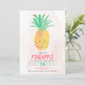 Party wie eine Ananas zum Geburtstag Einladung (Stehend Vorderseite)