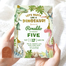 Party wie eine Dinosaurier Boy Birthday Party