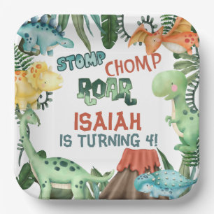 Party wie eine Dinosaurier Geburtstagsparty Pappteller