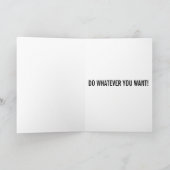 PARTY WIE EINE KATZGEBURTSKARTE KARTE (Innenseite)