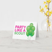 Party wie eine Scout-Geburtstagskarte Karte (Gelbe Blume)