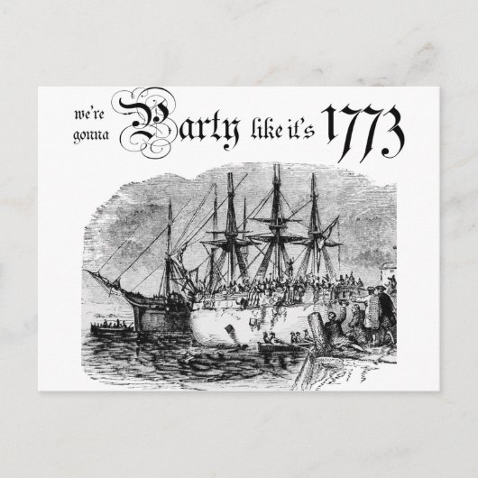 Party wie es ist 1773 postkarte (Vorderseite)