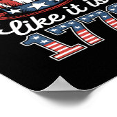 Party wie es ist 1776 4. Juli Amerika unabhängig Poster (Ecke)