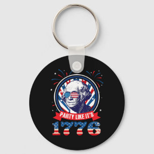 Party wie es ist 1776 4. Juli George Washington Schlüsselanhänger