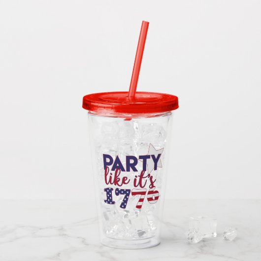 Party wie es ist 1776 - amerikanische acryltrinkbecher (Rückseite Ice)